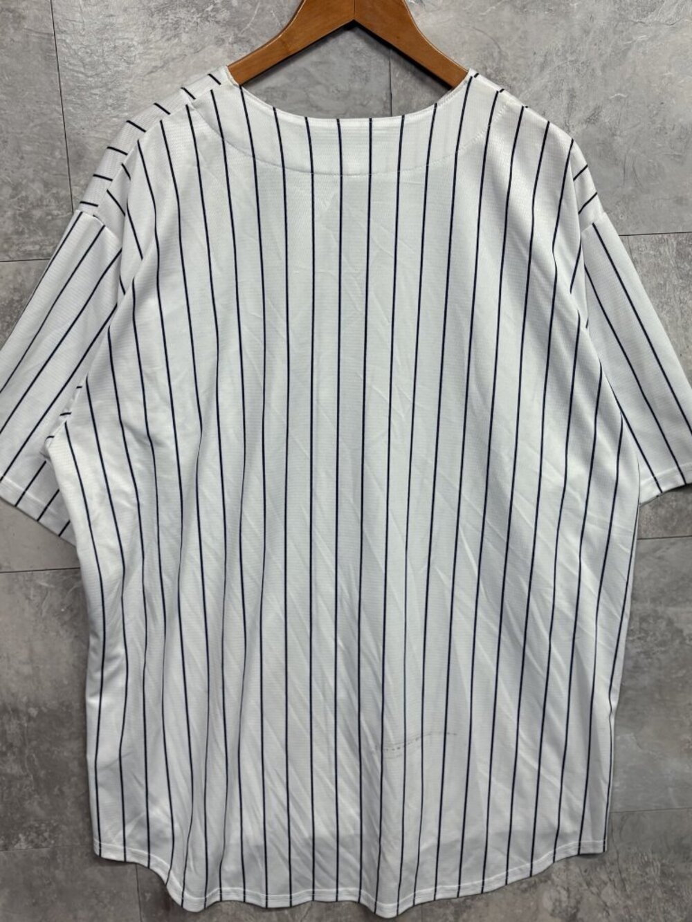 Nike Cooperstown New York Yankees Baseball Jersey Men's 2XL White Pinstripe MLB - Picture 6 of 7
